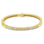 1 1/10 Ct. T.W. Princess and Baguette-Cut Diamond Alternating Stone Eternity Tennis Bracelet in 14K Yellow Gold, photo 2