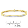 1 1/10 Ct. T.W. Princess and Baguette-Cut Diamond Alternating Stone Eternity Tennis Bracelet in 14K Yellow Gold, photo 6