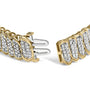 Pulsera de eslabones en S con diamantes de 4 ct. p.t. en oro amarillo de 10K, foto 2