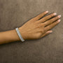 Pulsera de eslabones en S con diamantes de 4 ct. p.t. en oro amarillo de 10K, foto 3