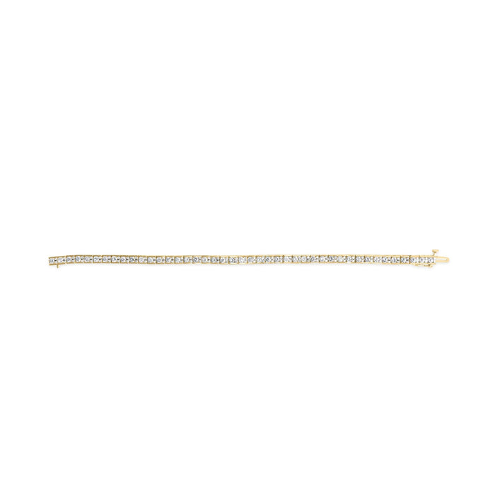 4 Ct. T.W. Channel-Set Round Diamond Tennis Bracelet in 10K Yellow Gold, photo 5