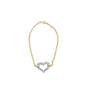 Pulsera con dije de corazón incrustado con diamantes de 1/4 ct. p.t. en oro de dos tonos de 10K, foto 1