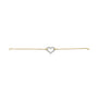 Pulsera con dije de corazón incrustado con diamantes de 1/4 ct. p.t. en oro de dos tonos de 10K, foto 2