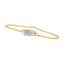 Pulsera con dije de corazón incrustado con diamantes de 1/4 ct. p.t. en oro de dos tonos de 10K, foto 5