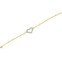Pulsera con dije de corazón incrustado con diamantes de 1/4 ct. p.t. en oro de dos tonos de 10K, foto 7