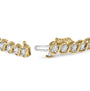 Pulsera de eslabones en espiral con diamantes redondos de 3 ct. p.t. en oro amarillo de 10K, foto 2