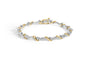 Pulsera de eslabones en S con diamantes de 2 ct. p.t. en oro amarillo y blanco de 10K, foto 1
