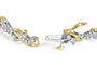 Pulsera de eslabones en S con diamantes de 2 ct. p.t. en oro amarillo y blanco de 10K, foto 2