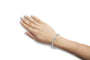 Pulsera tenis de diamantes y eslabones en X alternados con diamantes de 1 1/2 ct. p.t. en oro blanco de 10K, foto 3