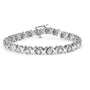 Pulsera de eslabones Xoxo con diamantes talla redonda de 2 ct. p.t. en oro blanco de 10K, foto 1
