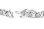 Pulsera de eslabones Xoxo con diamantes talla redonda de 2 ct. p.t. en oro blanco de 10K, foto 2