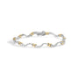 2 Ct. T.W. Diamond X and Wave Link Bracelet in 10K Two-Tone Gold, photo 1