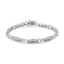 Pulsera de eslabones en X con diamantes redondos de 1/5 ct. p.t. en plata de ley, foto 1
