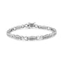 Pulsera de eslabones en X con diamantes redondos de 1/5 ct. p.t. en plata de ley, foto 2