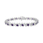 1/6 Ct. T.W. Lab-Grown Birthstone and Round Diamond Tennis Bracelet in Sterling Silver, photo 5