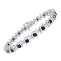 1/6 Ct. T.W. Lab-Grown Birthstone and Round Diamond Tennis Bracelet in Sterling Silver, photo 38