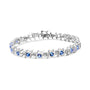 1/6 Ct. T.W. Lab-Grown Birthstone and Round Diamond Tennis Bracelet in Sterling Silver, photo 3