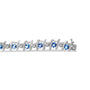 1/6 Ct. T.W. Lab-Grown Birthstone and Round Diamond Tennis Bracelet in Sterling Silver, photo 14