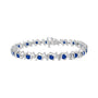 1/6 Ct. T.W. Lab-Grown Birthstone and Round Diamond Tennis Bracelet in Sterling Silver, photo 11