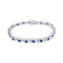 1/6 Ct. T.W. Lab-Grown Birthstone and Round Diamond Tennis Bracelet in Sterling Silver, photo 22