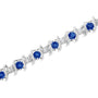 1/6 Ct. T.W. Lab-Grown Birthstone and Round Diamond Tennis Bracelet in Sterling Silver, photo 54