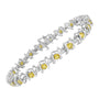 1/6 Ct. T.W. Lab-Grown Birthstone and Round Diamond Tennis Bracelet in Sterling Silver, photo 40