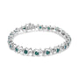 1/6 Ct. T.W. Lab-Grown Birthstone and Round Diamond Tennis Bracelet in Sterling Silver, photo 1