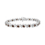 1/6 Ct. T.W. Lab-Grown Birthstone and Round Diamond Tennis Bracelet in Sterling Silver, photo 4