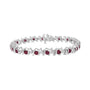 1/6 Ct. T.W. Lab-Grown Birthstone and Round Diamond Tennis Bracelet in Sterling Silver, photo 10