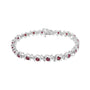 1/6 Ct. T.W. Lab-Grown Birthstone and Round Diamond Tennis Bracelet in Sterling Silver, photo 21