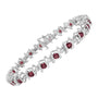1/6 Ct. T.W. Lab-Grown Birthstone and Round Diamond Tennis Bracelet in Sterling Silver, photo 43