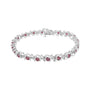 1/6 Ct. T.W. Lab-Grown Birthstone and Round Diamond Tennis Bracelet in Sterling Silver, photo 19