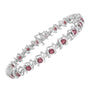 1/6 Ct. T.W. Lab-Grown Birthstone and Round Diamond Tennis Bracelet in Sterling Silver, photo 41