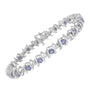 1/6 Ct. T.W. Lab-Grown Birthstone and Round Diamond Tennis Bracelet in Sterling Silver, photo 39