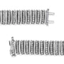 Pulsera tenis de 7 hileras en chevrón con eslabones curvos en S y diamantes de 8 1/2 ct. p.t. en plata de ley, color I-J, claridad I1-I2, 7.25 pulg., foto 2