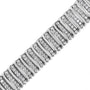 Pulsera tenis de 7 hileras en chevrón con eslabones curvos en S y diamantes de 8 1/2 ct. p.t. en plata de ley, color I-J, claridad I1-I2, 7.25 pulg., foto 4