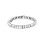Pulsera tenis de cinturón y hebilla de engaste invisible con diamantes de 5 ct. p.t. en oro blanco de 14K, foto 1