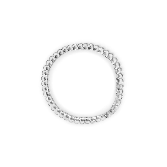 Pulsera tenis de cinturón y hebilla de engaste invisible con diamantes de 5 ct. p.t. en oro blanco de 14K, foto 4
