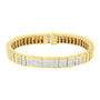 Pulsera tenis ID con diamantes talla princesa invisibles de 3 5/8 ct. p.t. en oro amarillo de 14K, color I-J, claridad SI1-SI2, 7 pulg., foto 2