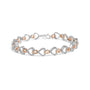 1/4 Ct. T.W. Diamond Infinity Loop and Swirl Link Bracelet in 10K Rose and White Gold, photo 1