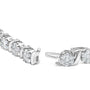 Pulsera de eslabones en S y racimo floral con diamantes redondos brillantes de 7 3/8 ct. p.t. en oro blanco de 14K, foto 2