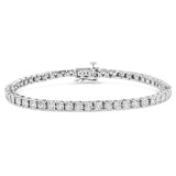 1/2 Ct. T.W. Real Diamond Illusion-Set Miracle Plate Tennis Bracelet in 10K White Gold