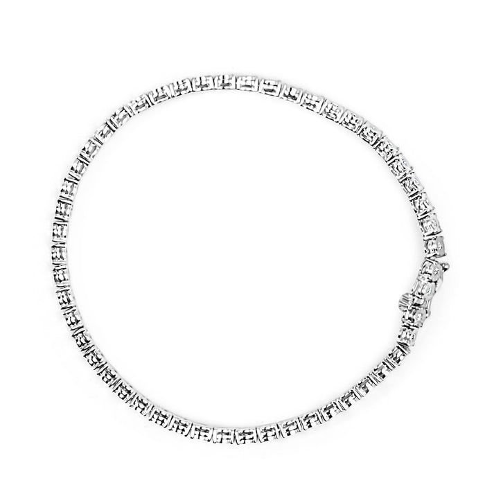 1/2 Ct. T.W. Real Diamond Illusion-Set Miracle Plate Tennis Bracelet in 10K White Gold, photo 4