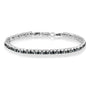 1 Ct. T.W. Rose-Cut Treated Blue Diamond Double-Link Tennis Bracelet in Black Rhodium-Plated Sterling Silver, photo 1