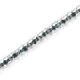 1 Ct. T.W. Rose-Cut Treated Blue Diamond Double-Link Tennis Bracelet in Black Rhodium-Plated Sterling Silver, photo 4