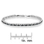 1 Ct. T.W. Rose-Cut Treated Blue Diamond Double-Link Tennis Bracelet in Black Rhodium-Plated Sterling Silver, photo 7