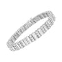 4 7/8 Ct. T.W. Baguette and Round Brilliant-Cut Diamond Channel- and Prong-Set Tennis Bracelet in 14K White Gold, photo 2