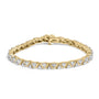 Pulsera con diamantes redondos de 4 ct. p.t. en oro amarillo de 14K, foto 1