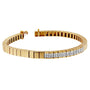 1 Ct. T.W. Princess-Cut Diamond Banded Bracelet in 14K Yellow Gold, photo 2