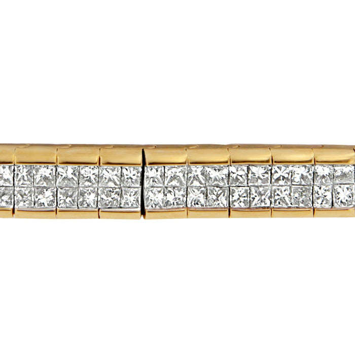 1 Ct. T.W. Princess-Cut Diamond Banded Bracelet in 14K Yellow Gold, photo 4